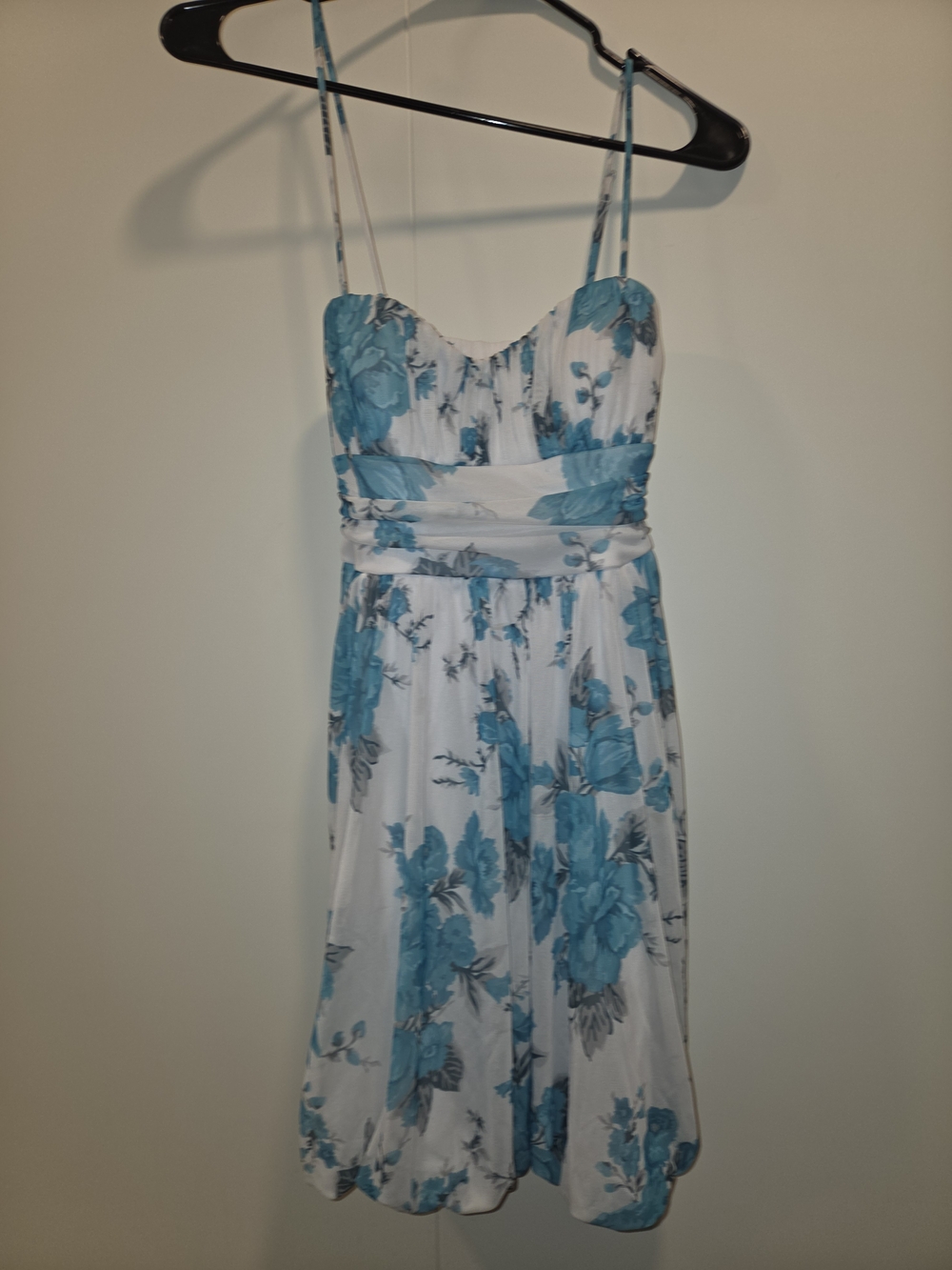 Speechless White and Teal Floral Maxi Dress